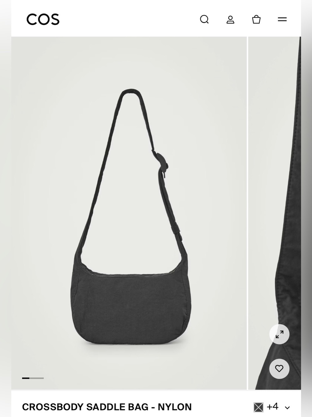 COS nylon crossbody